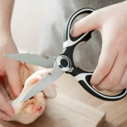 Køkkensaks i rustfrit stål - Heavy Duty multifunktionel madlavningssaks til fjerkræ, grøntsager, nødder og flasker Outlet