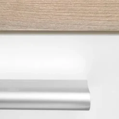 Køkkenskab, 80x180x51,5 cm, Hvid, Brun Outlet