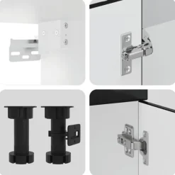 Køkkenskabssæt Porto 11 dele - Elegant design i konstrueret træ | Farve: Sort Best