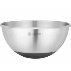 Køkkenskål i stål med silikonebund og 3-liters målebæger. 265 x 125 mm Best