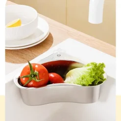 Køkkenvaskafløbskurv Rustfrit stål Sort Køkkenvasksi til Hjemmet Best