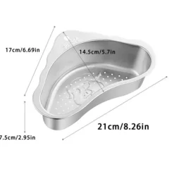 Køkkenvaskafløbskurv Rustfrit stål Sort Køkkenvasksi til Hjemmet Best