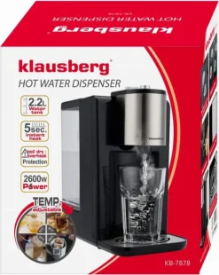 KLAUSBERG KB-7878 2,2L varmtvandsbeholder med temperaturkontrol Sale