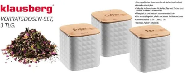 KLAUSBERG KØKKENBEHOLDERE KB-7485 SÆT Outlet