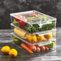 Køleskabsopbevaring med låg 32,5x20x7,5 cm Discount