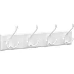 Knagerække med 4 kroge - Hvid Online