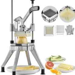 Kommerciel grøntsagshakker med 1/4" klinge. Heavy Duty, professionel maddicer i rustfrit stål til tomater, peberfrugter og svampe. New