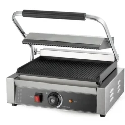 Kommerciel Panini Presse Grill, Sandwichmaker, 34x23 cm Stegeplade, Hurtig Opvarmning, Anti-Slip Fødder Discount