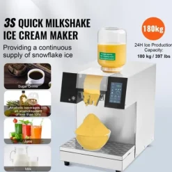 Kommerciel snefnug-ismaskine 397LBS/24H, rustfrit stål, høj kapacitet, ideel til caféer og restauranter. Sale