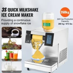 Kommerciel snefnug-ismaskine 573 lbs/24h, rustfrit stål, effektiv isproduktion, ideel til caféer og restauranter. Best