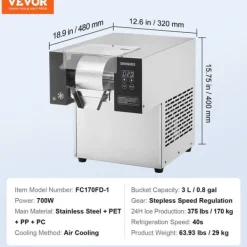 Kommerciel snefnug-ismaskine 375LBS/24H, rustfrit stål, effektiv isproduktion, holdbar og pålidelig design Online