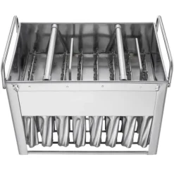 Kommercielle ispindeforme, 40 stk cylindriske ispopforme, rustfrit stål ispinde, ismagerformholder med 50 stk ispinde, holdbar kvalitet Clearance