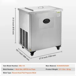 Kommersiel ismaskine enkeltform sæt - 40 stk ispop lollymaker, effektiv produktion, høj kvalitet Best