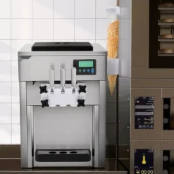 Kommmerciel Soft Serve Ismaskine 20L/t Kapacitet 3 Smagsvarianter Bordplade Best