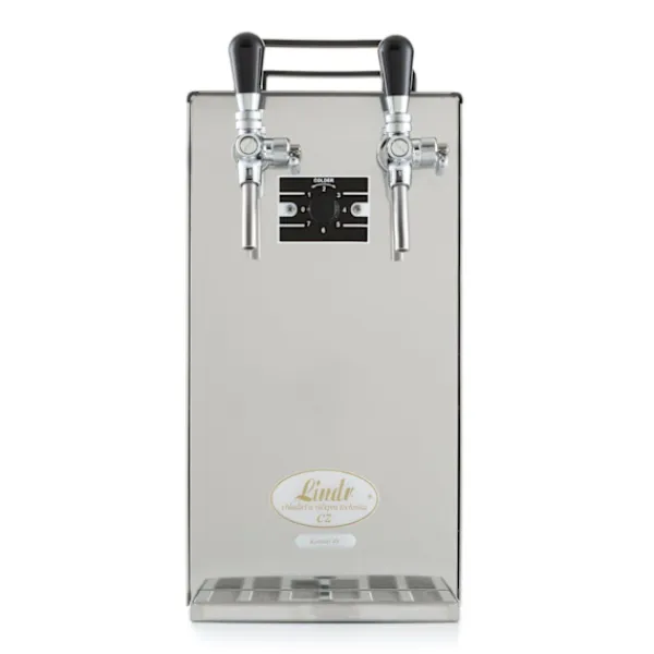 Ølhaner>Komplet sæt fadølsanlæg kontakt 40 / K 2 linjer, 50 liter/h rustfrit stål, med membranpumpe, øl tryk, KEG:Type M, KEG 2:Typ G