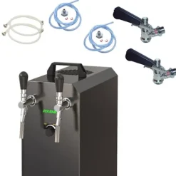 Ølhaner>Komplet sæt fadølsanlæg stream 50 / К 2 linjer, 50 liter/h rustfrit stål, med membranpumpe, øl tryk, KEG 2:Type D, KEG:NC adapter