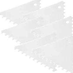 Kagespader>Konditorskraber, trekantet, takket, BRED RUMSKAM - SÆT med 6 stk. - ENDI 554203