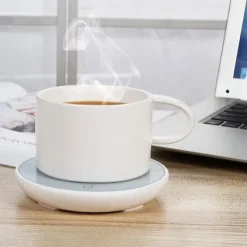 Kopvarmer Varmemåtte til Te, Kaffe, Mælk, Hjemmekontor (EU-stik 220V) Clearance
