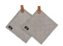 Kosta Linneväfveri Grytlappar 2-pack, Grå New