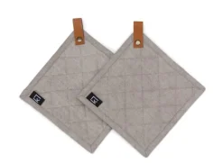 Kosta Linneväfveri Grytlappar 2-pack, Grå New