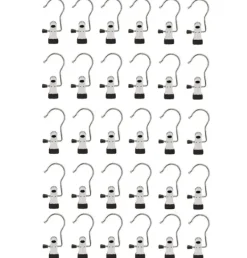 Vasketøjsudstyr>Krog med klemme Rustfrit stål 30-pack