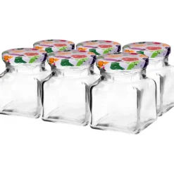 krukke 120ml + låg FIRE HJØRNER 6 stk. | 132122 Discount