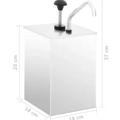 Krydderibeholdere - Living saucedispenser 3,5 l rustfrit stål New