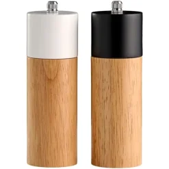 Krydderikværne>Krydderikværne 2-pak i svart og hvid med keramiske kværne