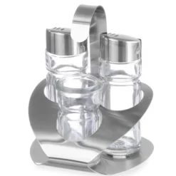 Krydderisæt i rustfrit stål salt peber tandstikker - Hendi 465325 Clearance