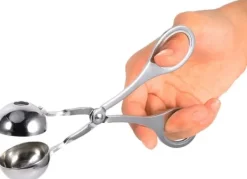 Køkkentænger>Köttbulle producent Melonbollare Köttbulleskopa Non-stick Rostfritt Stål Glasskopa Frukt Köksværktøj 17,5*5cm