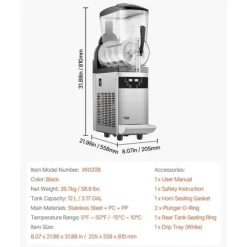 12L Kommerciel Slushy Maskine, Margarita Smoothie, Frosne Drikke, Hurtig Hydrering, Perfekt til Fester og Arrangementer. Discount