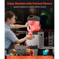 12L Kommerciel Slushymaskine, Margaritadrikke & Smoothies, hurtig frysefunktion, ideel til fester og begivenheder Discount