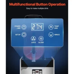 12L Kommerciel Slushymaskine, Margaritadrikke & Smoothies, hurtig frysefunktion, ideel til fester og begivenheder Discount