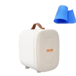 4L Mini Køleskab, Dobbelt Køling og Opvarmning, Bærbart og Stille,HVID