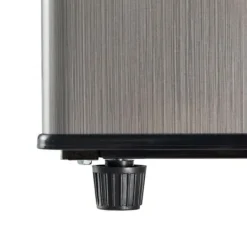 106L minikøleskab, 60L køleskab + 46L fryser, 7 temperaturer, sølvdør, LED-lys, justerbare hylder, 166 kWh/år