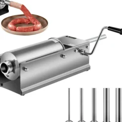 3L Rustfrit Stål Horisontal Chorizo-fylder, Manuel Pølsefylder, Til Chorizo-hotdogs og Braadworst, Egnet til Både Husholdnings- og Erhvervsbrug (5L) | CDON Outlet