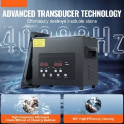 3L Ultralydsrenser, Rengøringsmaskine, med Kurvevarmer og Timer, 120W Clearance
