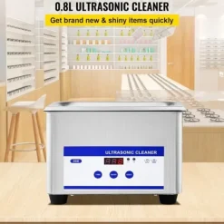 0,8L Ultralydsrensere med digital timer til smykker og briller. 35W rustfrit stål - ideel til hjemmebrug og kommerciel rengøring.