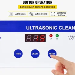 0,8L Ultralydsrensere med digital timer til smykker og briller. 35W rustfrit stål - ideel til hjemmebrug og kommerciel rengøring.