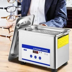 0,8L Ultralydsrensere med digital timer til smykker og briller. 35W rustfrit stål - ideel til hjemmebrug og kommerciel rengøring.