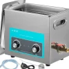 6,5L Ultrasonic Cleaner til smykker, tandproteser og musikinstrumenter. Med varme, timer og knapkontrol for effektiv rengøring. Discount