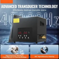 10L Ultrasonisk Rensemaskine, Renseapparat med Kurvevarmer og Timer, 240W effektivitet Outlet