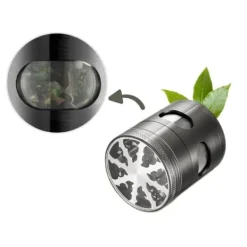 4-lagers 60 mm örtkvarn zinklegering Kryddgräskvarn med magnetiskt lock