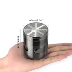 4-lagers 60 mm örtkvarn zinklegering Kryddgräskvarn med magnetiskt lock