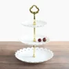 3-lags dekorative frugtbakkehylder - Perfekt til kager, muffins, snacks - Perfekt til bryllupsfest og hjemmet - Hvid Clearance