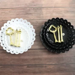 3-lags dekorative frugtbakkehylder - Perfekt til kager, muffins, snacks - Perfekt til bryllupsfest og hjemmet - Hvid Clearance