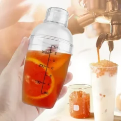 Läcksäker transparent PC-harpiks cocktailshaker mixer med vægtstangsværktøj (300 ml) Sale