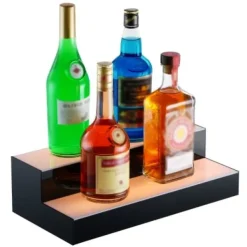 LED spiritusflaske displayhylde, 40,5x20x11,4 cm, flerfarvet, akryl Sale