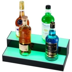 LED spiritusflaske displayhylde, 40,5x20x11,4 cm, flerfarvet, akryl Sale