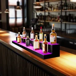 LED spiritusflaske displayhylde, 1828x200x150 mm, Flerfarvet, Akryl New